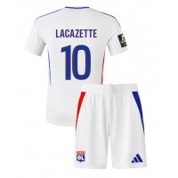 Camiseta Olympique Lyonnais Alexandre Lacazette #10 Primera Equipación Replica 2024-25 para niños mangas cortas (+ Pantalones cortos)